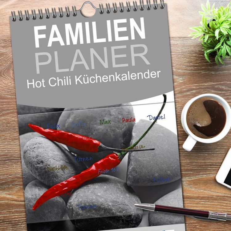 Produktbild: Familienplaner 2026 - Hot Chili K&uuml;chen Kalender mit 5 Spalten (Wandkalender, 21 x 45 cm) CALVENDO