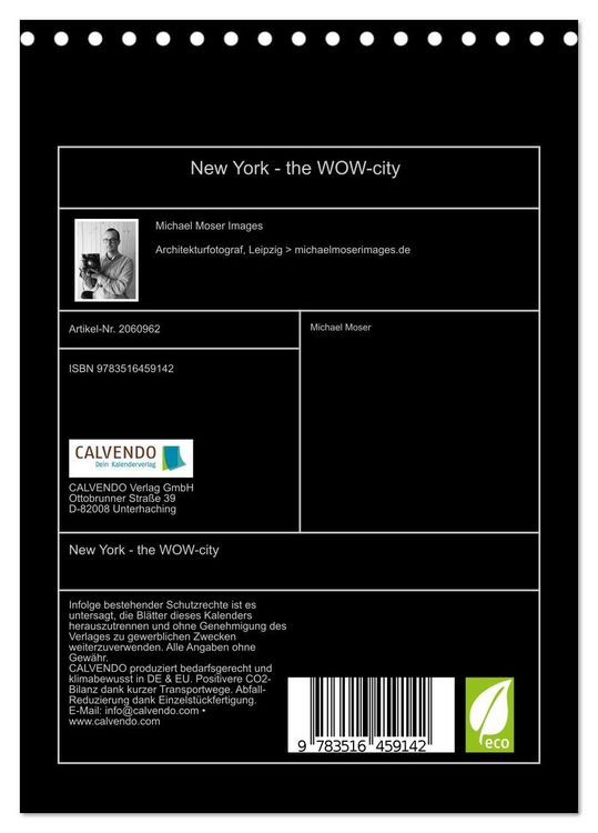 Produktbild: New York - the WOW-city (Tischkalender 2026 DIN A5 hoch), CALVENDO Monatskalender