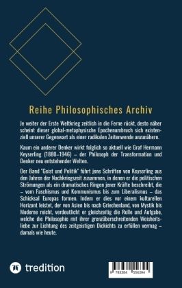 Produktbild: Geist und Politik. Ausgew&auml;hlte politische Schriften nebst Selbstdarstellung