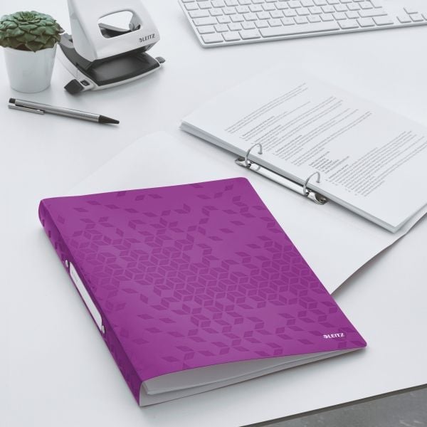 Produktbild von 3x Ringbuch DIN A5 – 2-Ring Ordner In Lila, Von Livepac Office
