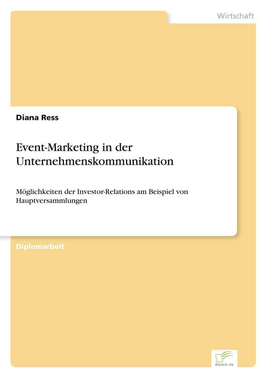 Produktbild: Event-Marketing in der Unternehmenskommunikation