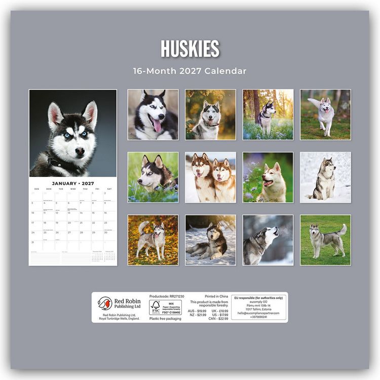 Produktbild: Huskies &ndash; Husky &ndash; Huskys 2027 &ndash; 16-Monatskalender