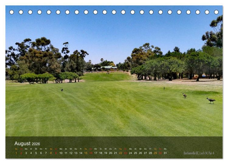 Produktbild: Golfpl&auml;tze Kapstadt (Tischkalender 2026 DIN A5 quer), CALVENDO Monatskalender