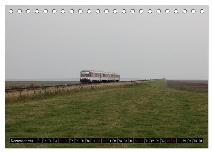 Produktbild: Die Marschbahn (Tischkalender 2026 DIN A5 quer), CALVENDO Monatskalender