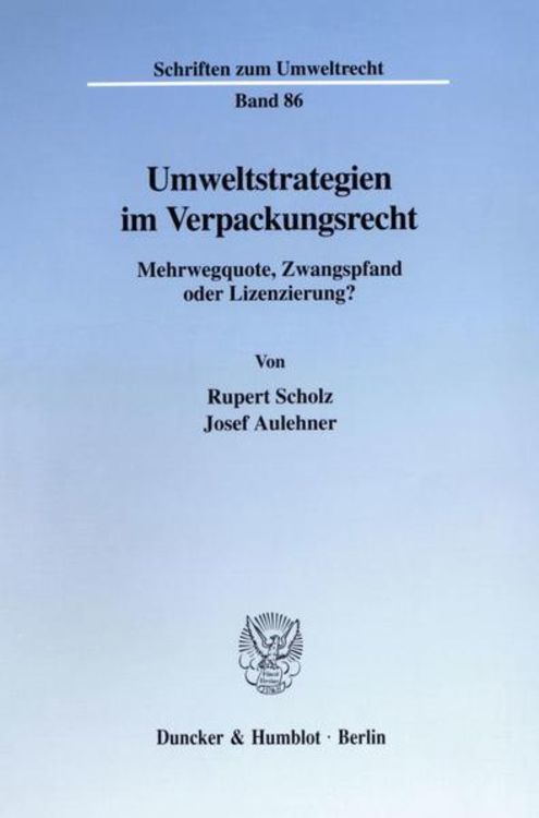 Produktbild: Umweltstrategien im Verpackungsrecht.