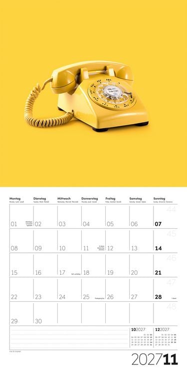 Produktbild: Die Farbe Gelb Kalender 2027 - 30x30 - Art12