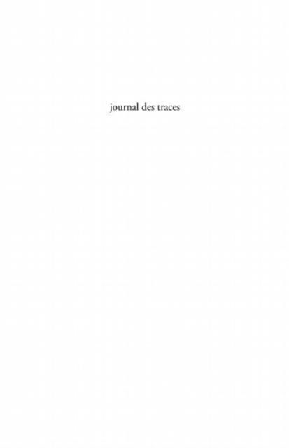 Produktbild: Journal des traces - poesies