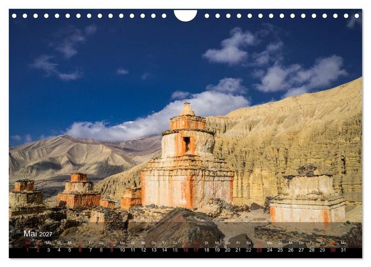 Produktbild: Faszinierende Landschaften der Welt: K&ouml;nigreich Mustang (Wandkalender 2027 DIN A4 quer), CALVENDO Monatskalender