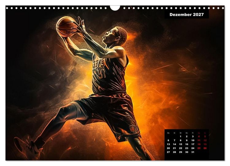 Produktbild: Faszination Basketball (Wandkalender 2027 DIN A3 quer), CALVENDO Monatskalender