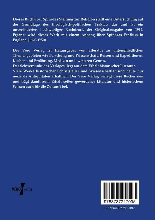 Produktbild: Spinozas Stellung zur Religion