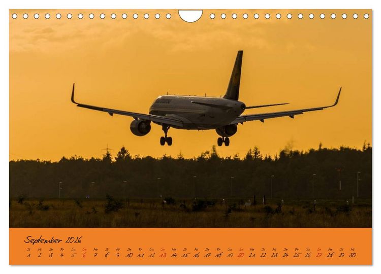 Produktbild: Flugzeuge im Abendlicht (Wandkalender 2026 DIN A4 quer), CALVENDO Monatskalender