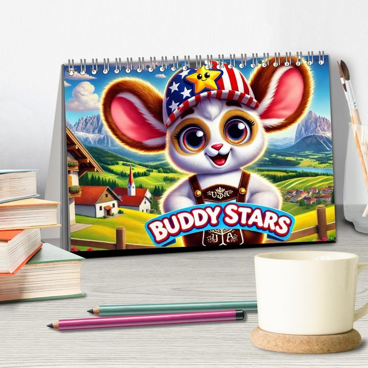 Produktbild: Buddy Stars - Abenteuer f&uuml;r Kinder (Tischkalender 2026 DIN A5 quer), CALVENDO Monatskalender