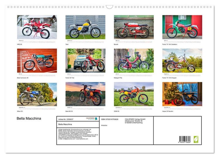 Produktbild: Bella Macchina (Wandkalender 2027 DIN A2 quer), CALVENDO Monatskalender