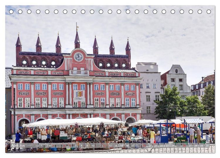 Produktbild: Rostock und Warnem&uuml;nde - Tor zur Welt (Tischkalender 2026 DIN A5 quer), CALVENDO Monatskalender