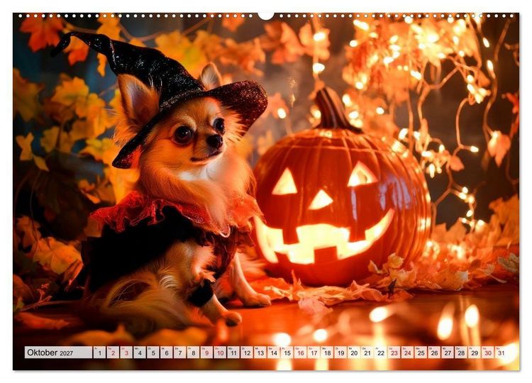 Produktbild: Niedliche Chihuahuas (hochwertiger Premium Wandkalender 2027 DIN A2 quer), Kunstdruck in Hochglanz