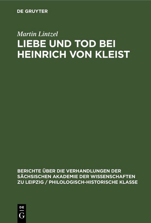 Produktbild: Liebe und Tod bei Heinrich von Kleist