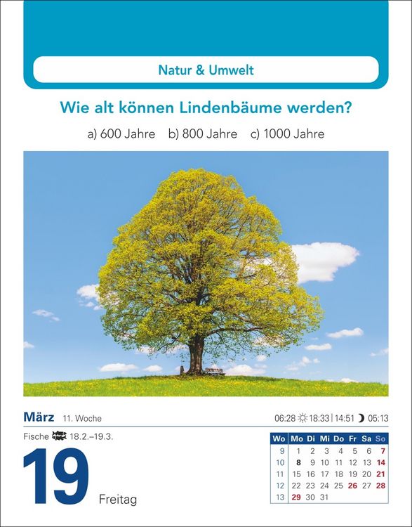 Produktbild: Allgemeinbildung Tagesabrei&szlig;kalender 2027 - Das t&auml;gliche Wissens-Quiz