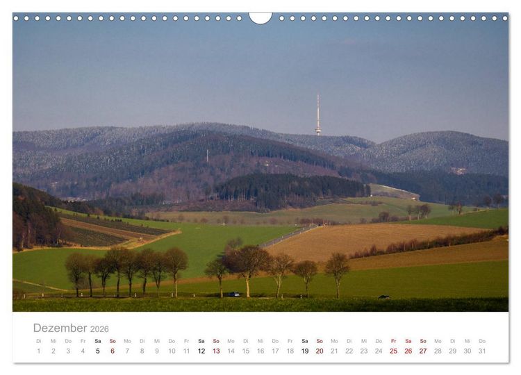 Produktbild: Sch&ouml;nes Sauerland (Wandkalender 2026 DIN A3 quer), CALVENDO Monatskalender