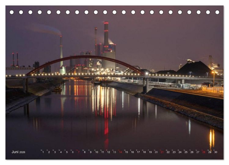 Produktbild: Mannheim 2026 - wenn es Nacht wird im Hafen (Tischkalender 2026 DIN A5 quer), CALVENDO Monatskalender