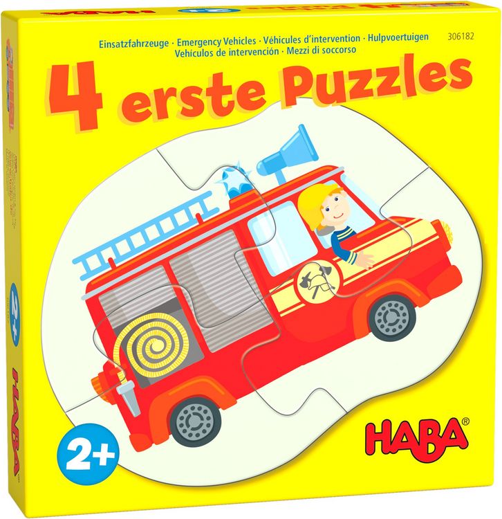 Produktbild: HABA - 4 erste Puzzles - Einsatzfahrzeuge