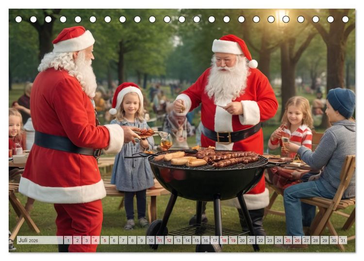 Produktbild: Durch das Jahr mit dem Weihnachtsmann (Tischkalender 2026 DIN A5 quer), CALVENDO Monatskalender
