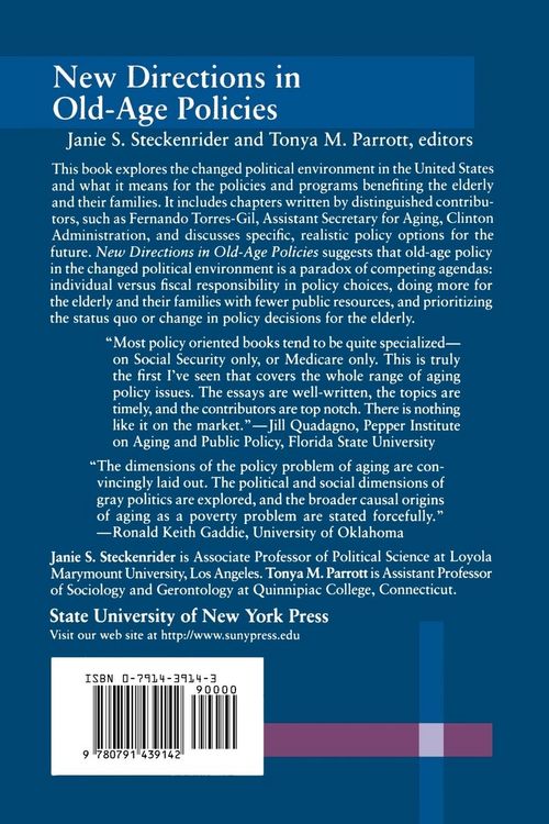 Produktbild: New Directions in Old-Age Policies