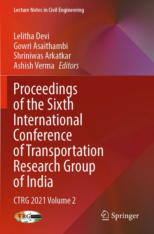 Produktbild: Proceedings of the Sixth International Conference of Transportation Research Group of India