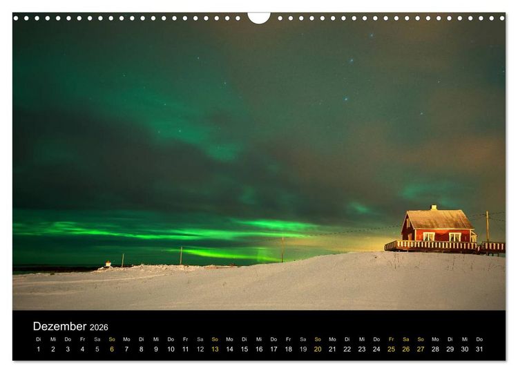 Produktbild: Magische N&auml;chte - POLARLICHT (Wandkalender 2026 DIN A3 quer), CALVENDO Monatskalender