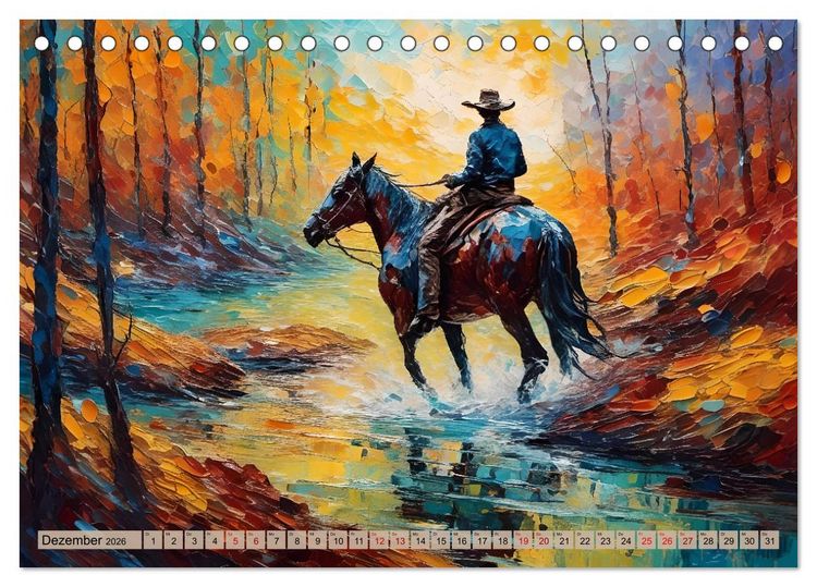 Produktbild: Wild West Moments (Tischkalender 2026 DIN A5 quer), CALVENDO Monatskalender
