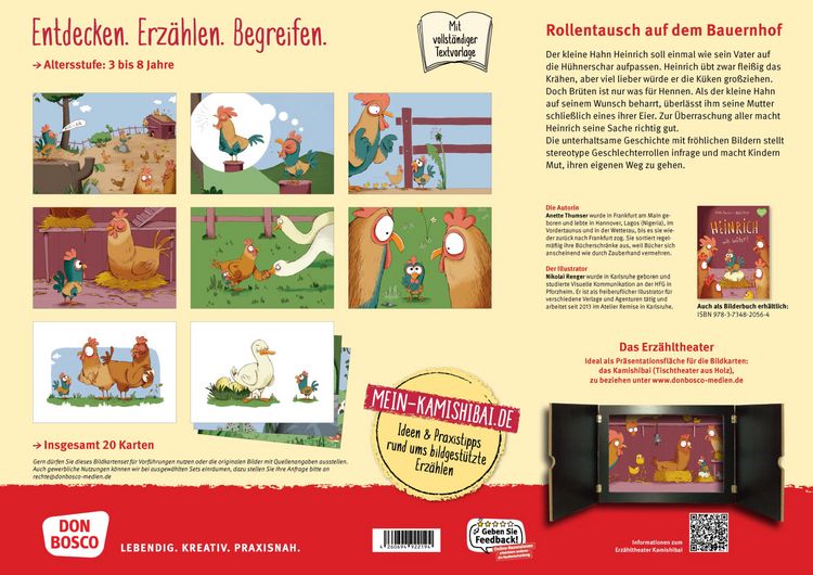 Produktbild: Heinrich will brüten! Kamishibai Bildkartenset