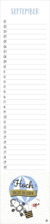 Produktbild: sheepworld Geburtstagskalender Langplaner