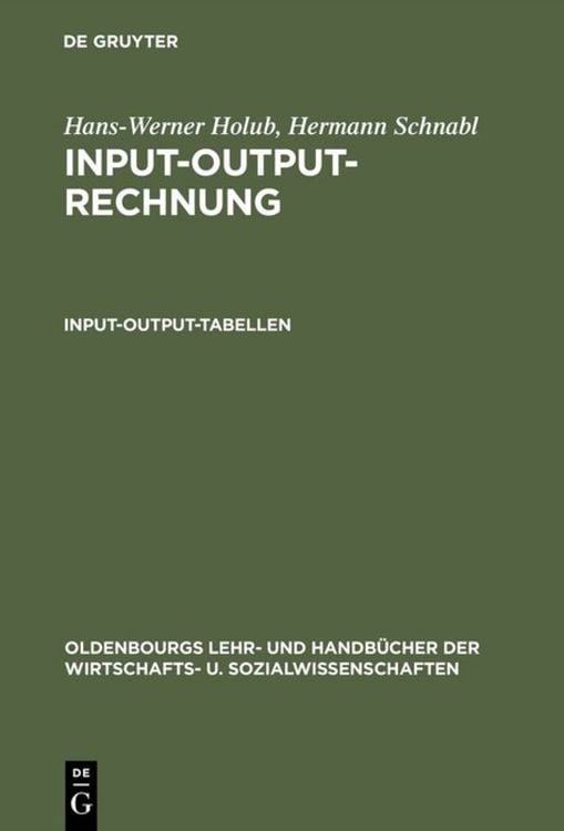 Produktbild: Input-Output-Rechnung: Input-Output-Tabellen