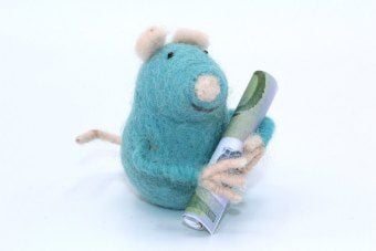 Produktbild: Geldm&auml;use, 5-7 cm, t&uuml;rkis