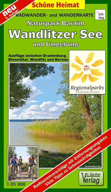 Produktbild: Naturpark Barnim, Wandlitzsee und Umgebung 1 : 35 000. Radwander- und Wanderkarte