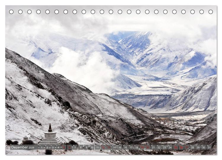 Produktbild: Tsch&ouml;rten, Architektur des Himalaya (Tischkalender 2026 DIN A5 quer), CALVENDO Monatskalender