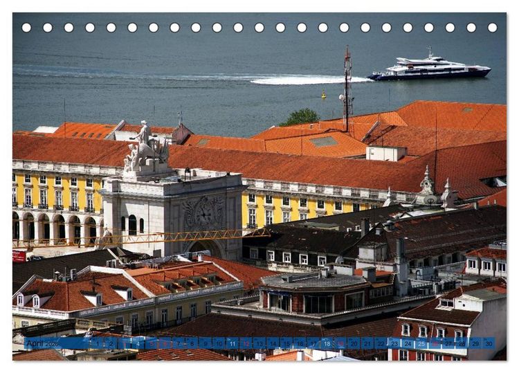 Produktbild: BlickPunkt Lissabon (Tischkalender 2026 DIN A5 quer), CALVENDO Monatskalender