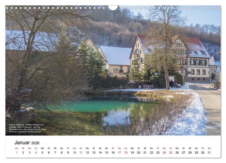 Produktbild: Das Lonetal - Wiege der menschlichen Kunst (Wandkalender 2026 DIN A3 quer), CALVENDO Monatskalender
