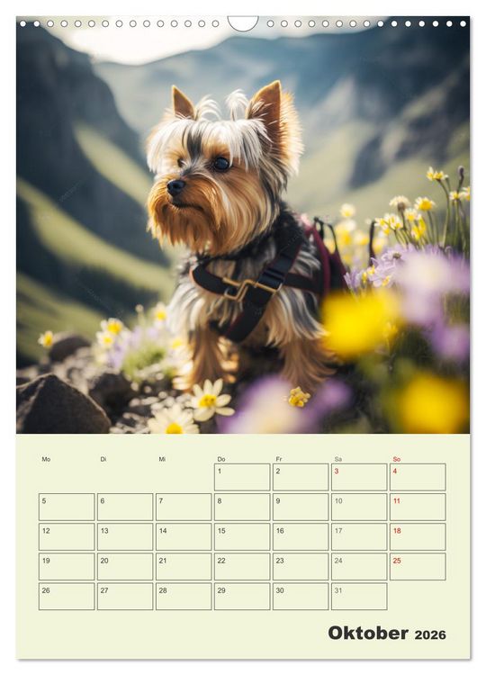 Produktbild: Yorkshire Terrier. Fr&ouml;hliche Energieb&uuml;ndel in Aktion (Wandkalender 2026 DIN A3 hoch), CALVENDO Monatskalender