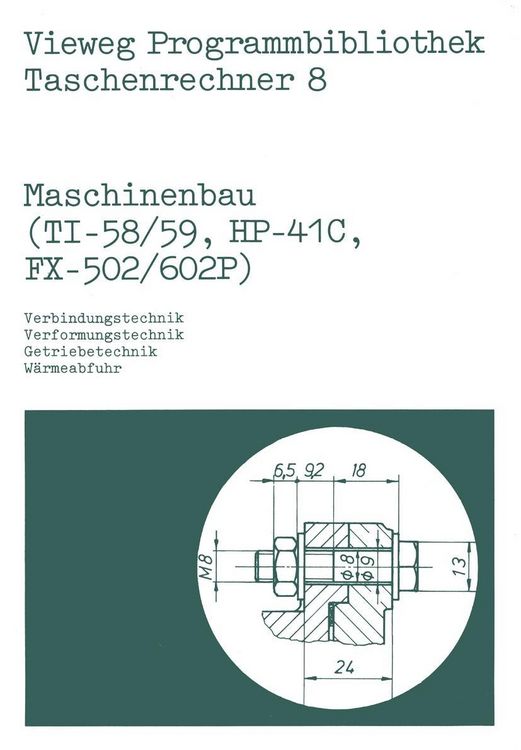 Produktbild: Maschinenbau (TI-58/59, HP-41 C, FX-502/602 P)
