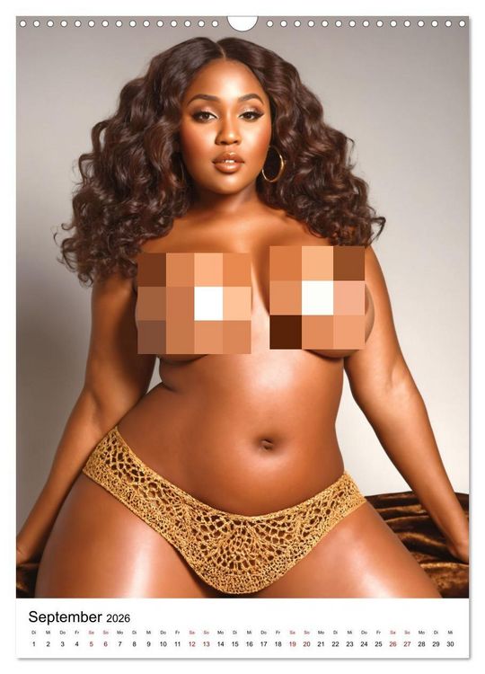 Produktbild: Busty Black - Vollbusige, exotische Frauen (Wandkalender 2026 DIN A3 hoch), CALVENDO Monatskalender