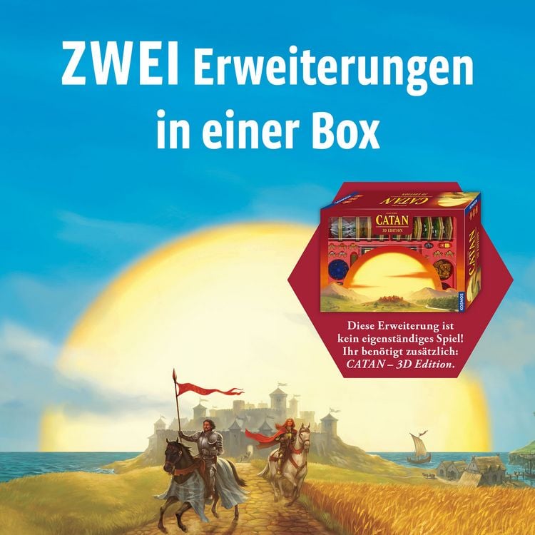Produktbild: Catan 3D Seefahrer + St&auml;dte & Ritter