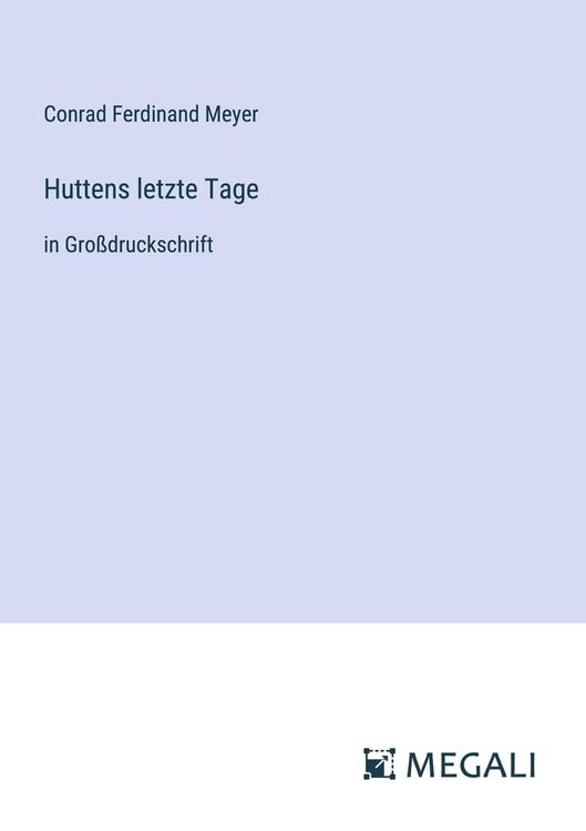 Produktbild: Huttens letzte Tage