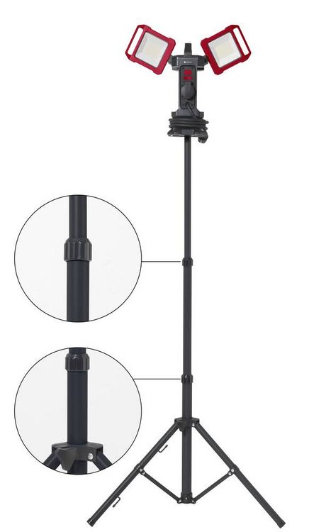 Produktbild: TOOLCRAFT LED-Baustrahler Stativl&auml;nge (max.): 1500mm 40W Naturwei&szlig; TO-7843728