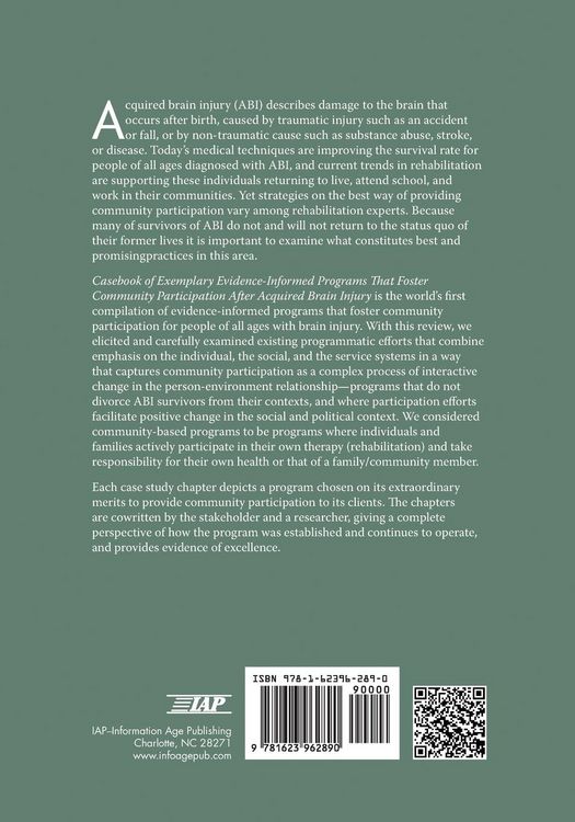 Produktbild: Casebook of Exemplary Evidence-Informed Programs That Foster Community Participation After Acquired Brain Injury