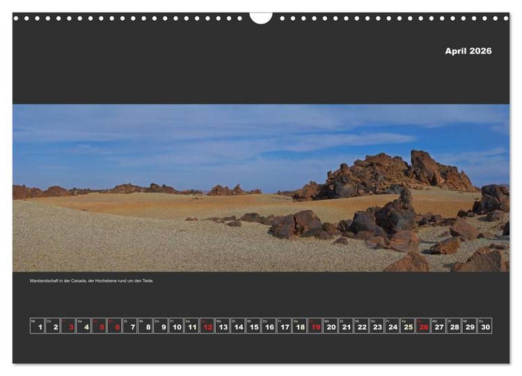 Produktbild: Teneriffa im Panorama (Wandkalender 2026 DIN A3 quer), CALVENDO Monatskalender