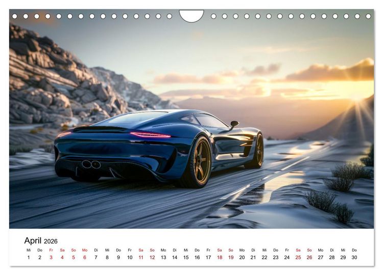 Produktbild: Schnelle Sportwagen (Wandkalender 2026 DIN A4 quer), CALVENDO Monatskalender