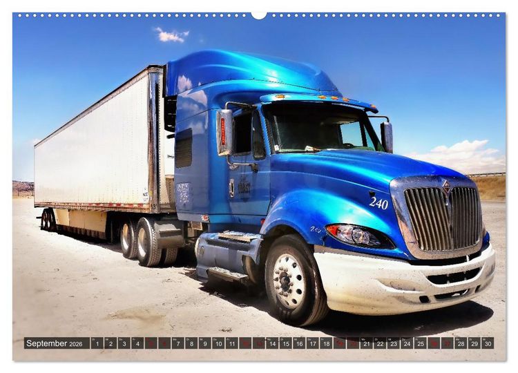 Produktbild: Amerikanische Lastwagen - Trucks (hochwertiger Premium Wandkalender 2026 DIN A2 quer), Kunstdruck in Hochglanz