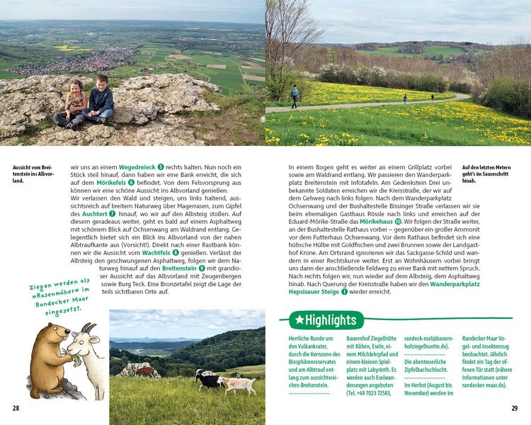 Produktbild: ROTHER Wanderbuch ErlebnisWandern mit Kindern Schw&auml;bische Alb Ost: