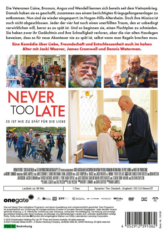 Produktbild: Never Too Late - Es ist nie zu sp&auml;t f&uuml;r die Liebe