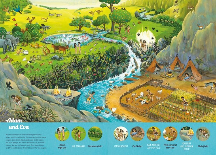 Produktbild: Das gro&szlig;e Bibel-Wimmelbuch. Mit Kindern die Bibel entdecken: 75 Szenen und Ereignisse aus dem Alten und Neuen Testament, von Adam und Eva bis zur Jesus-Geschichte. Wimmel-Bilderbuch ab 3 Jahren